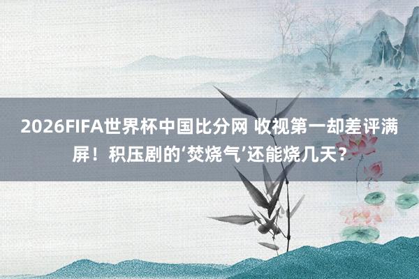 2026FIFA世界杯中国比分网 收视第一却差评满屏！积压剧的‘焚烧气’还能烧几天？